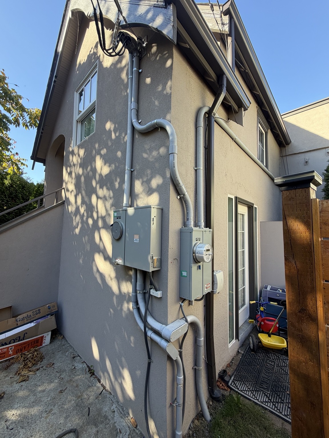 Meter separation equipment for Cary’s Seattle house, DADU and garage