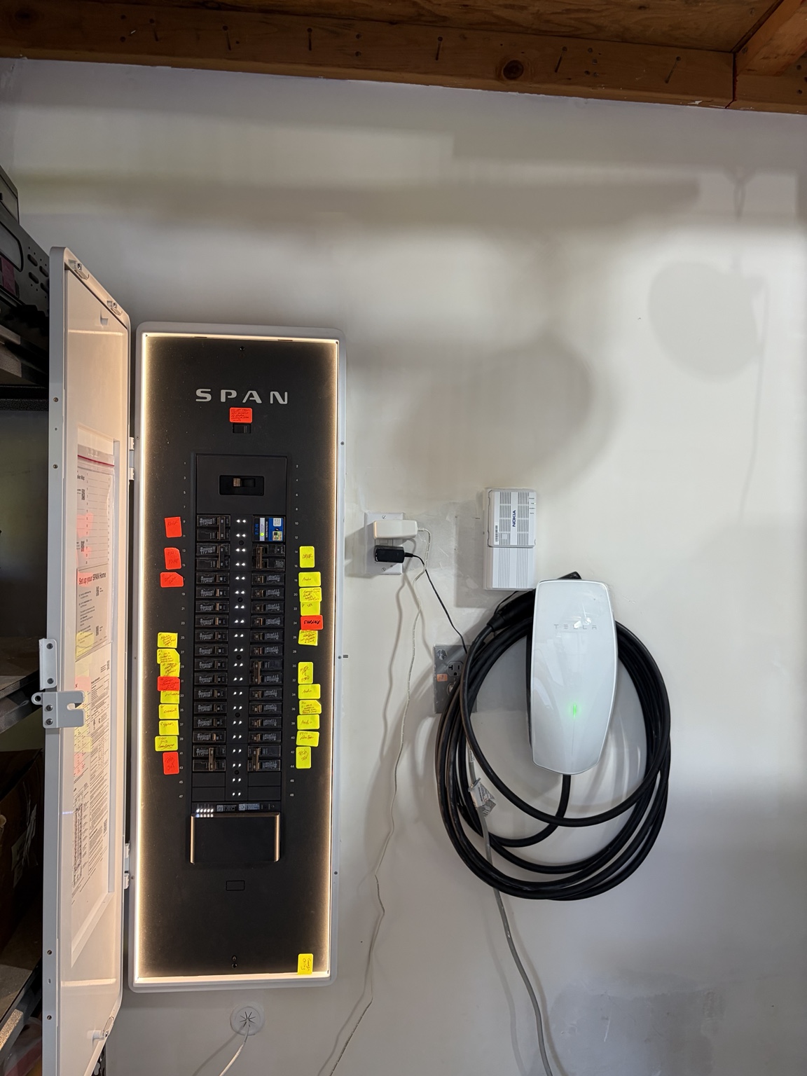 SPAN smart panel and Tesla charger at Richard’s Redmond home