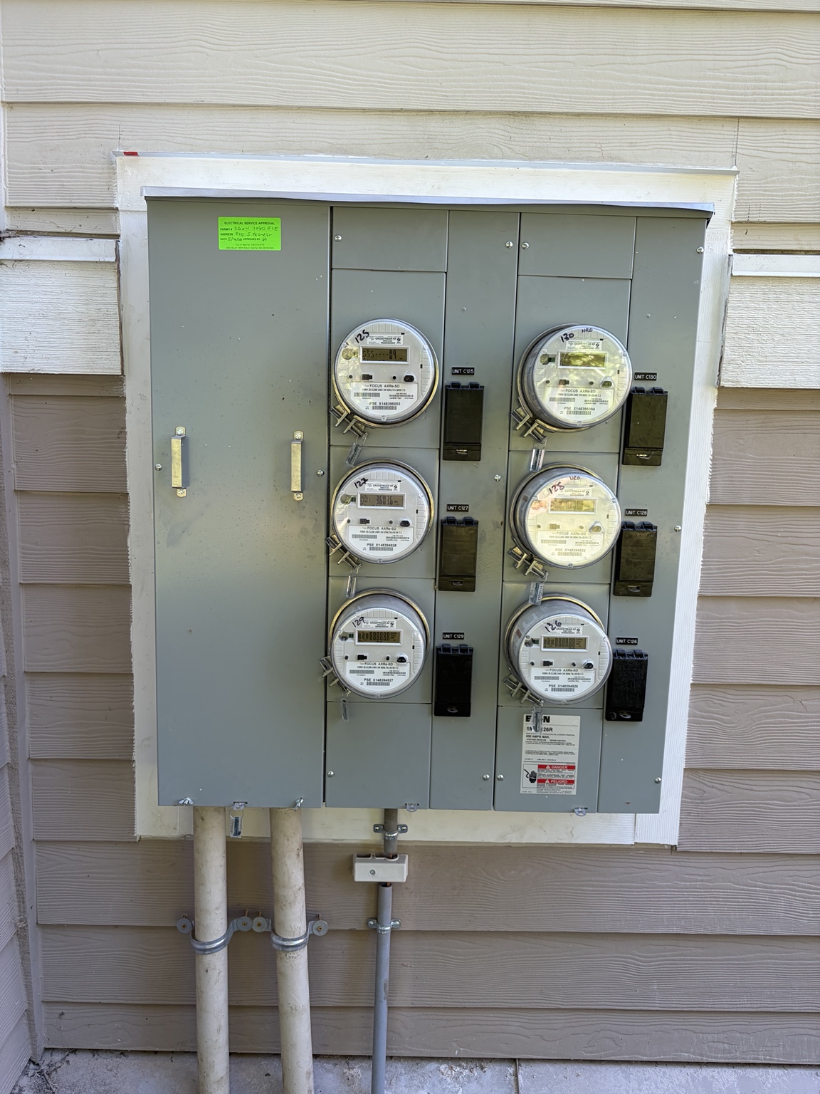 Completed meter stack replacement at SeaTac condominiums