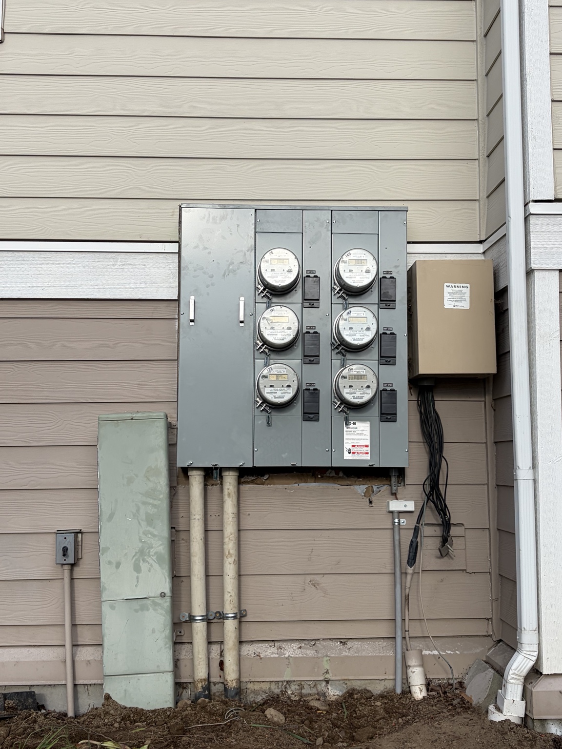 In progress — new meter pack installed